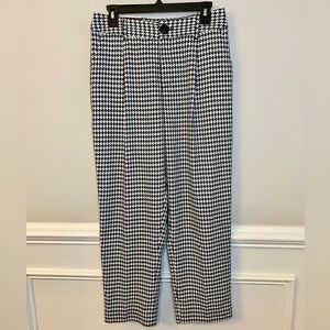 Who what wear cropped wide leg houndstooth pants size 8